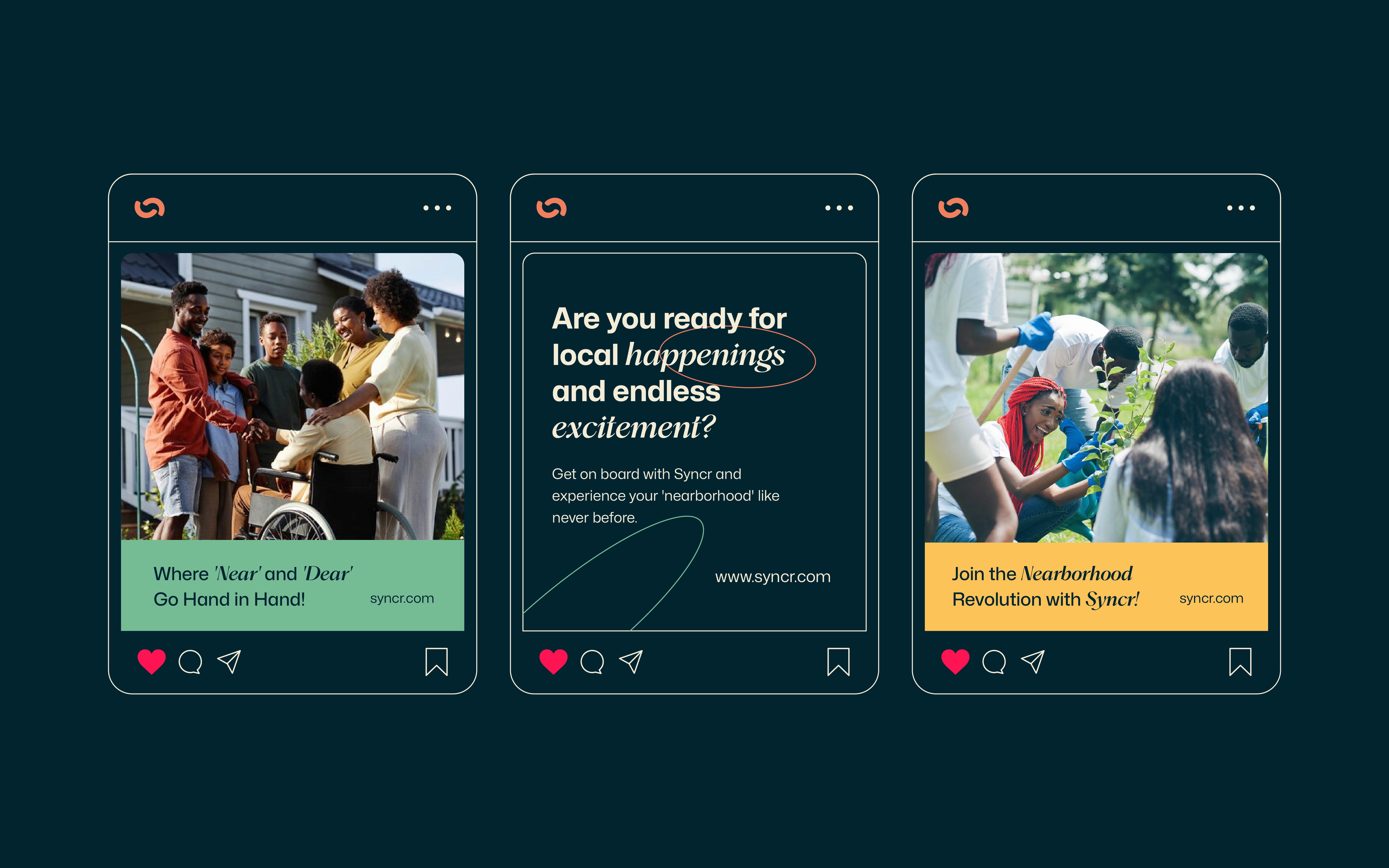 Mockup of four vertical banner flags in shades of blue and white flying against a clear blue sky.