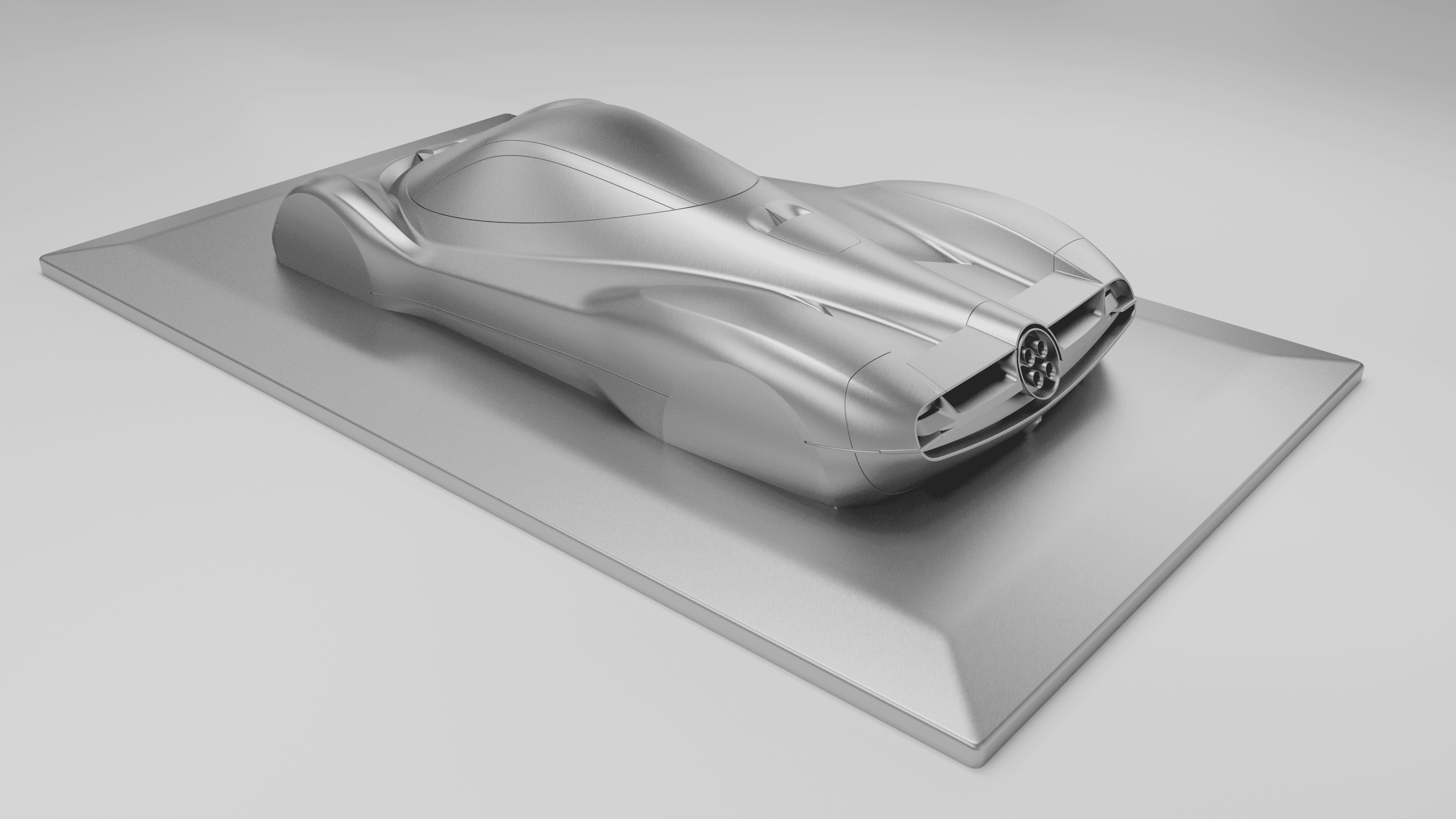 An exclusive & limited edition  1:12 scaled art form or a sculpture of Pagani Alisea made from Aluminum's solid block..