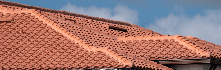 a black and white photo of a roof