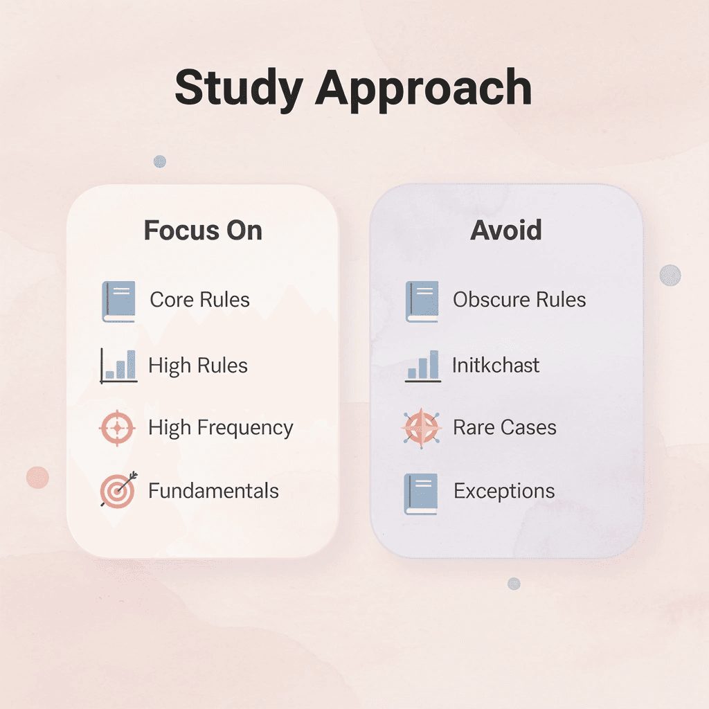  Comparison chart showing effective vs ineffective ACT grammar study approaches
