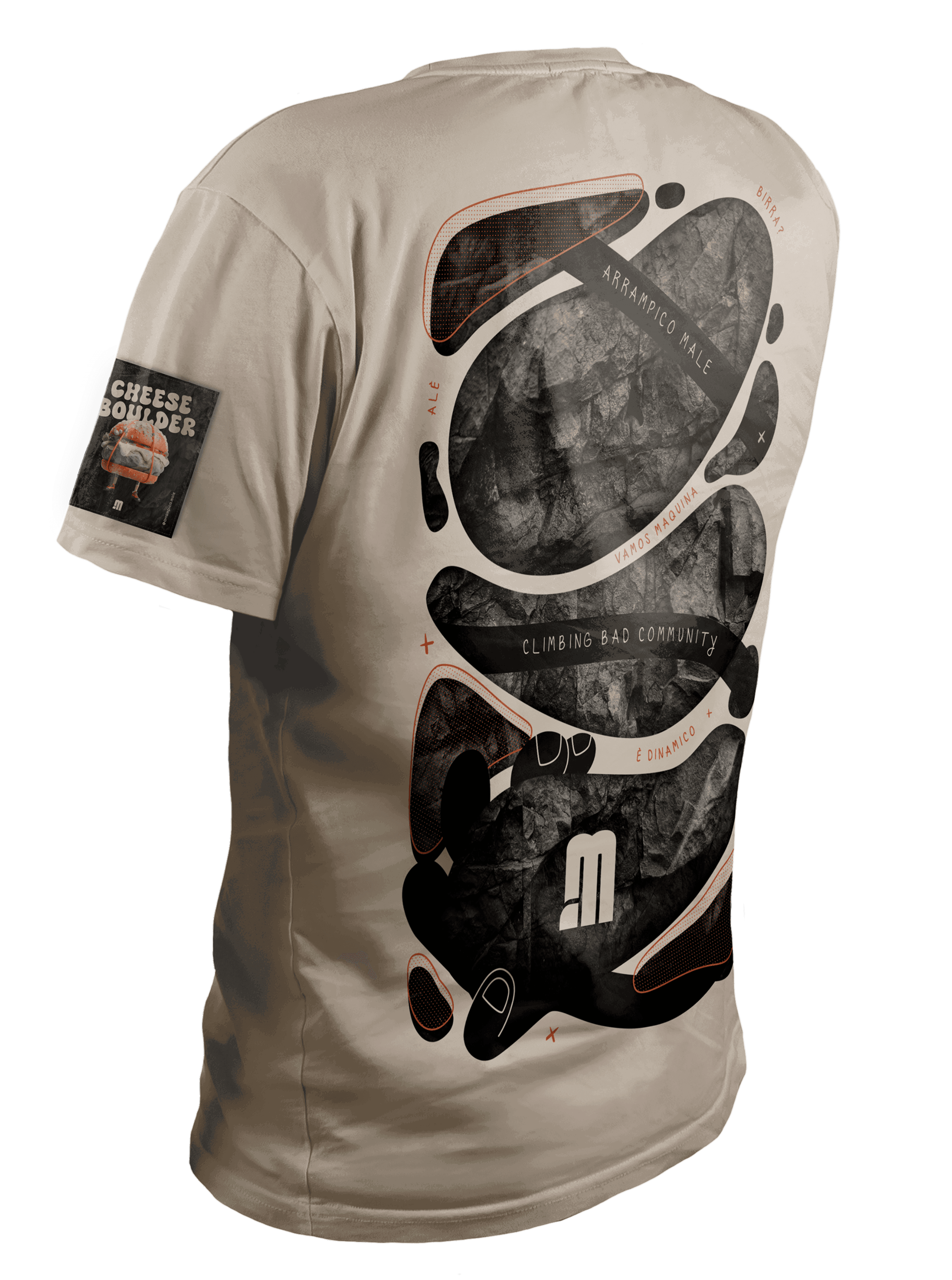 immagine 3D della maglietta di arrampico male