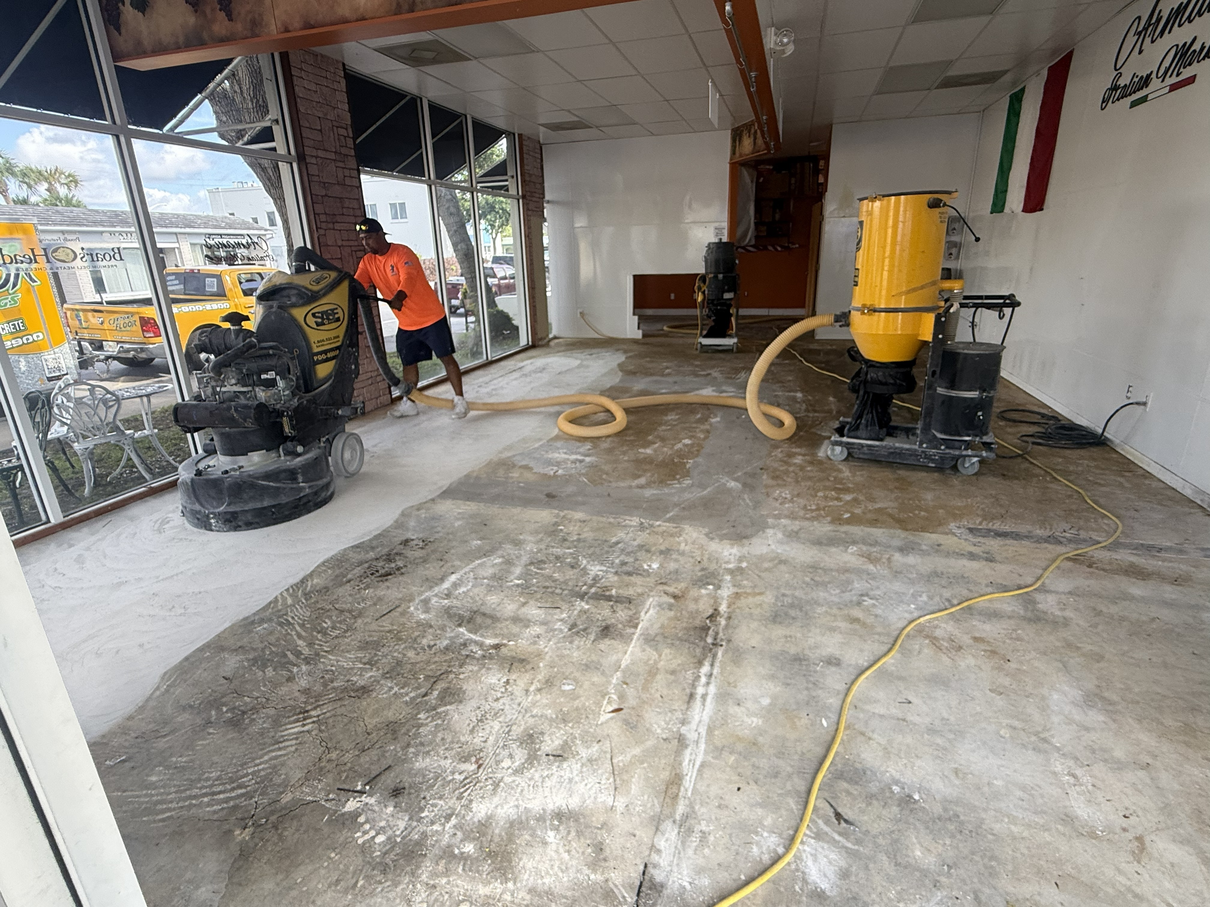 Armani’s Italian Market before floor coating