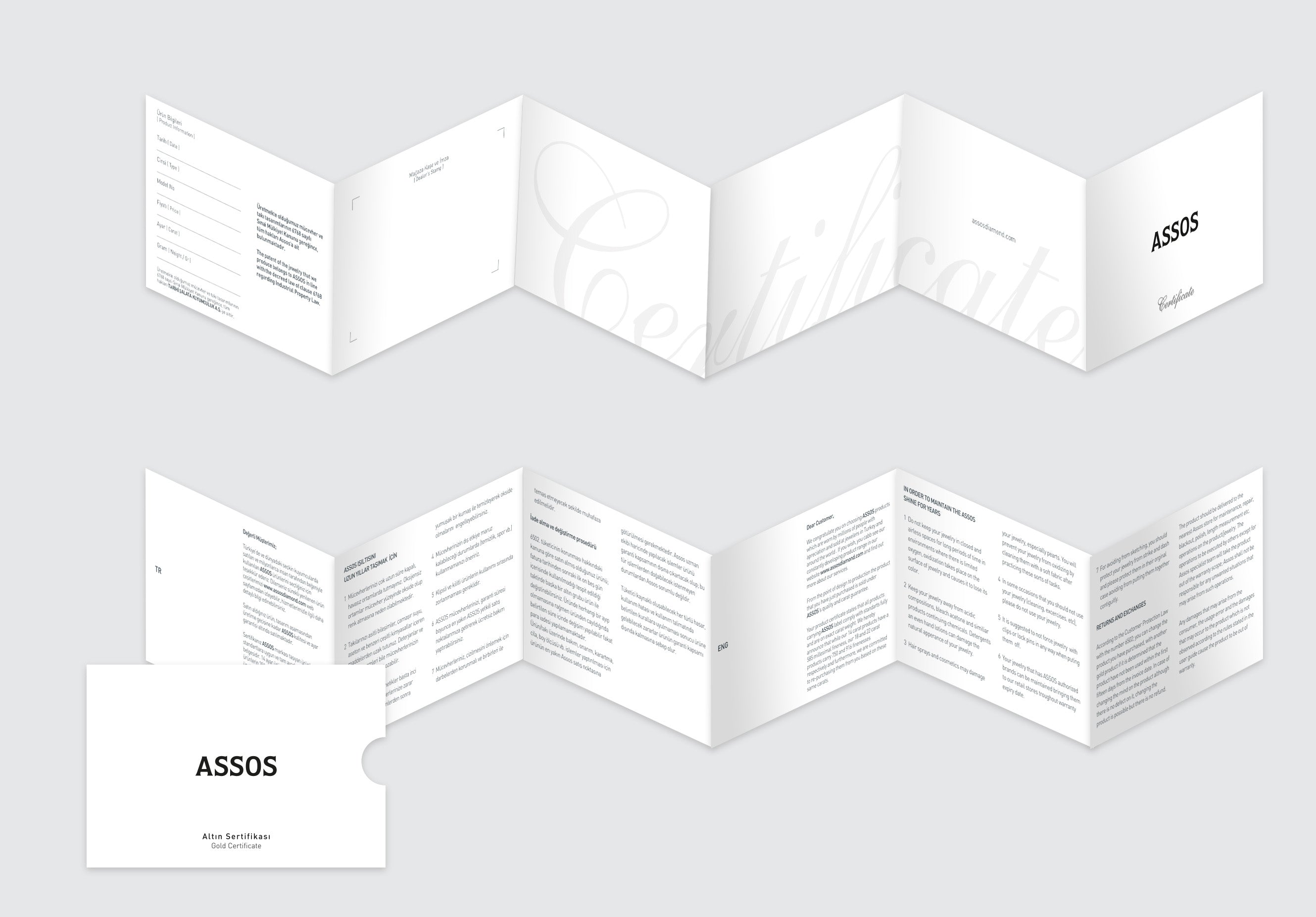 Assos Pırlanta 14 Ayar Sarı Altın 2 cm Halka Küpe