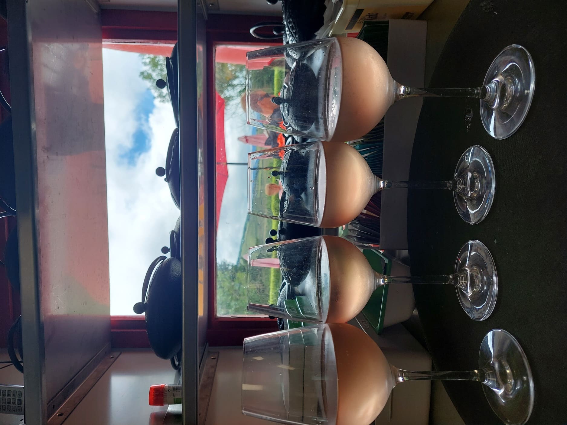 Glasses of organic Rosé