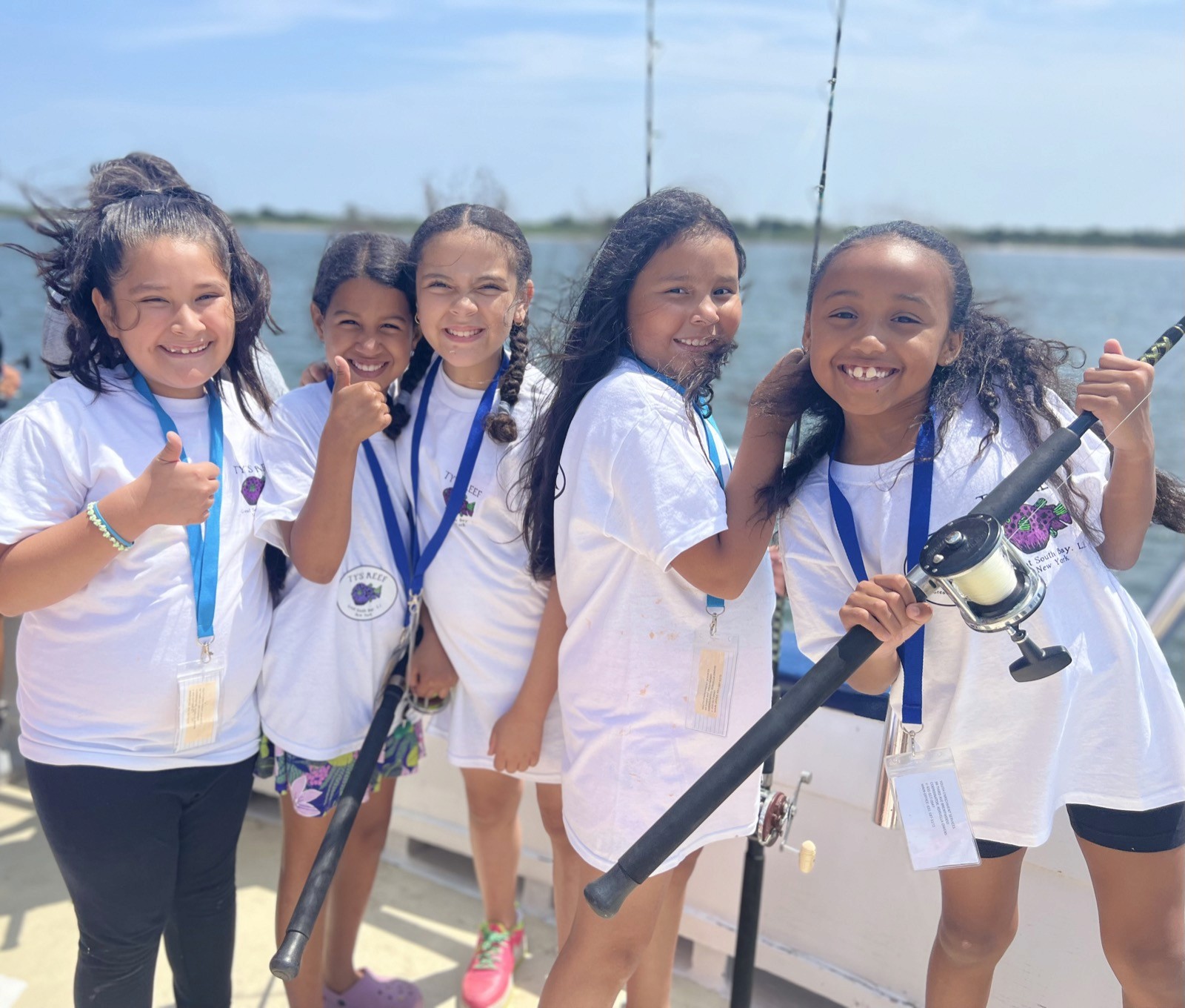 Kids fishing at Ty's Reef