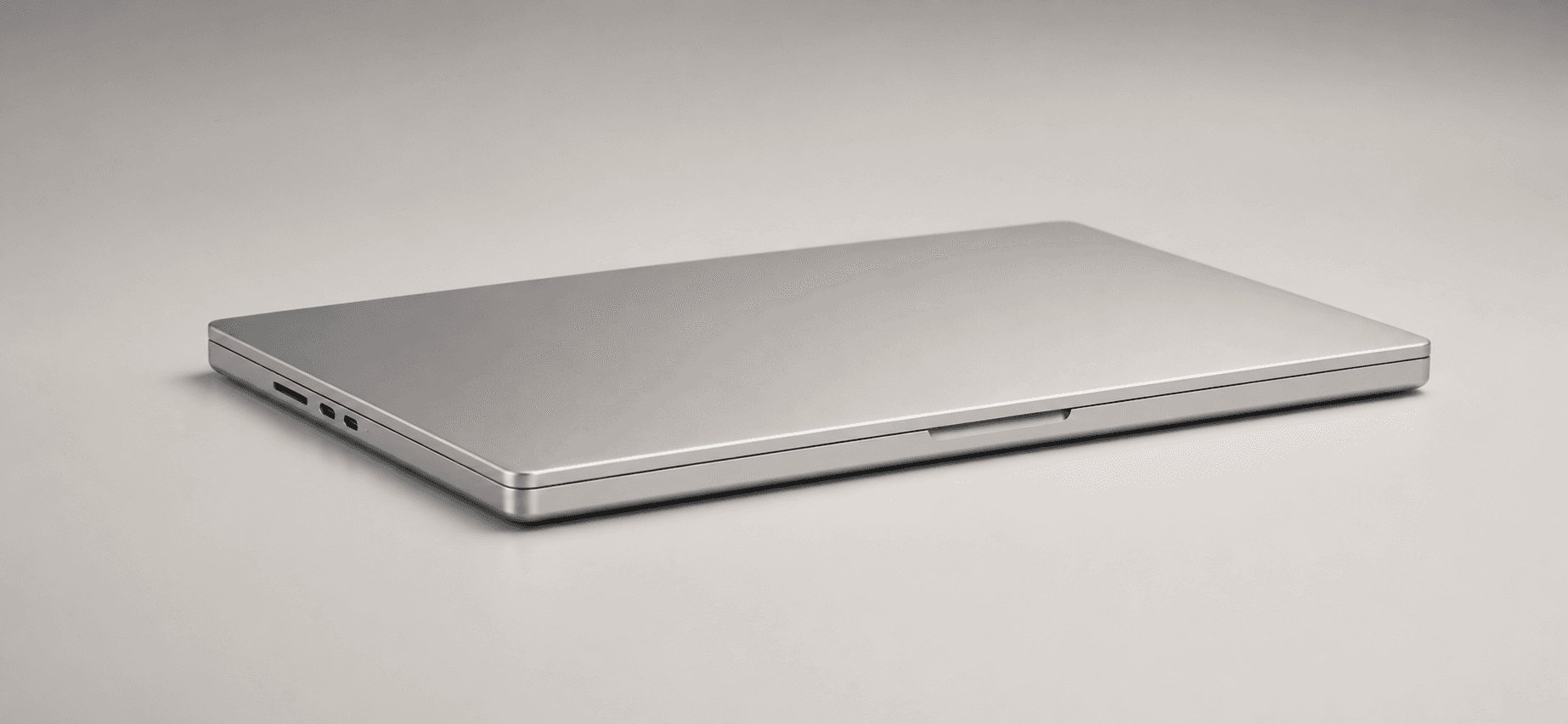 Silver unibody aluminum laptop enclosure