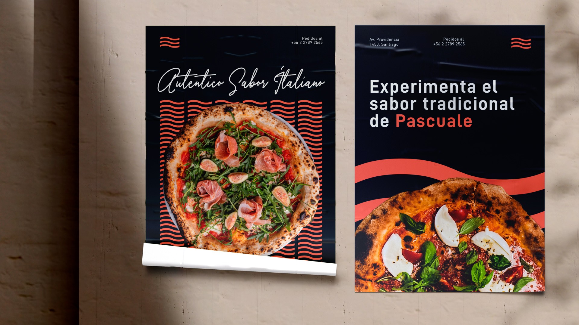 Branding y diseño de logotipo para restaurante italiano Pasquale – Lagom Studio en Santiago.