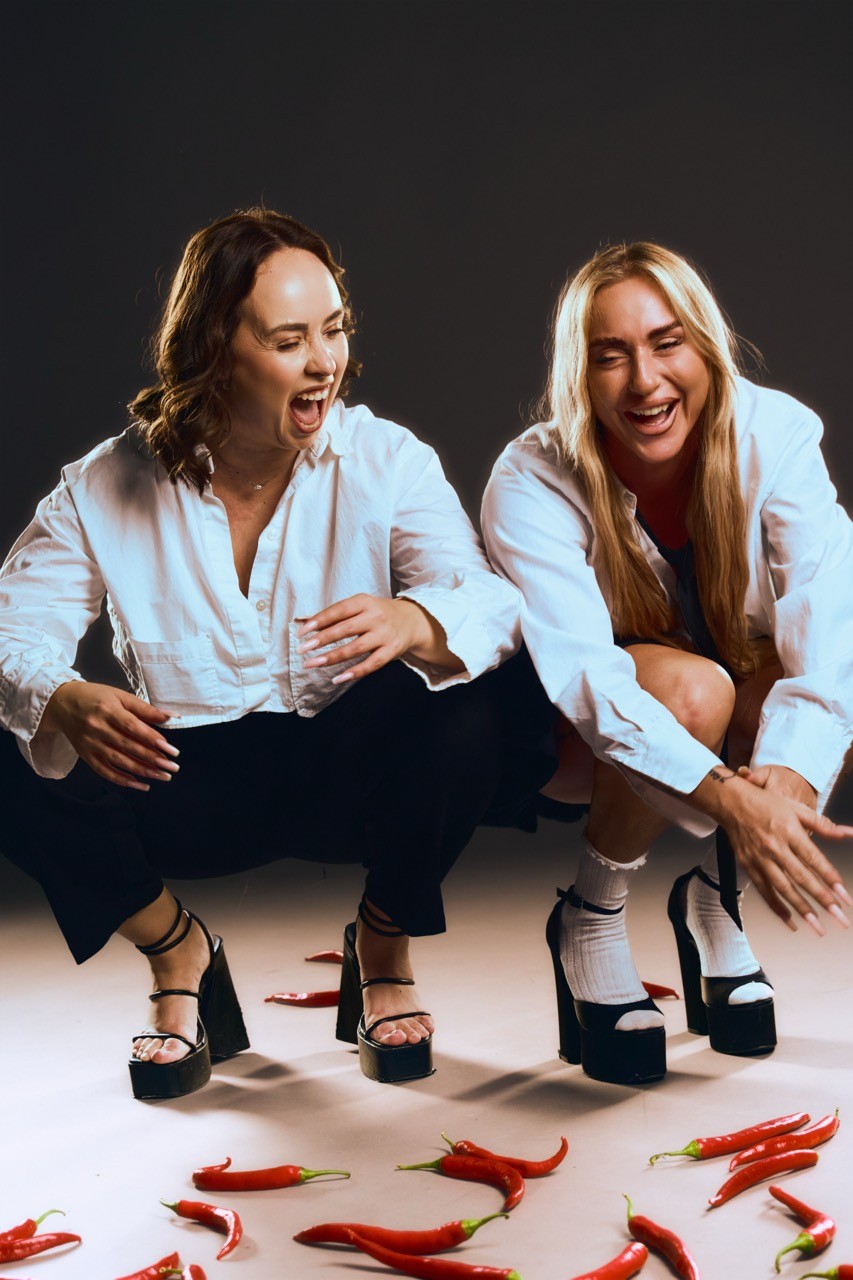 Women On Neon Background