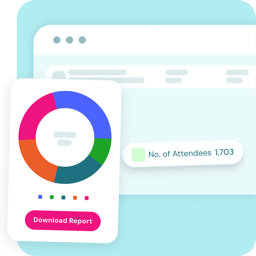 Lounge analytics dashboard displaying campus engagement metrics, attendance reports, and event participation trends