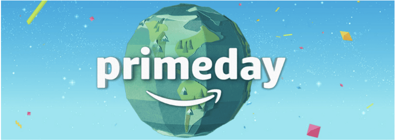 Amazon prime day logo with an illustration of the earth