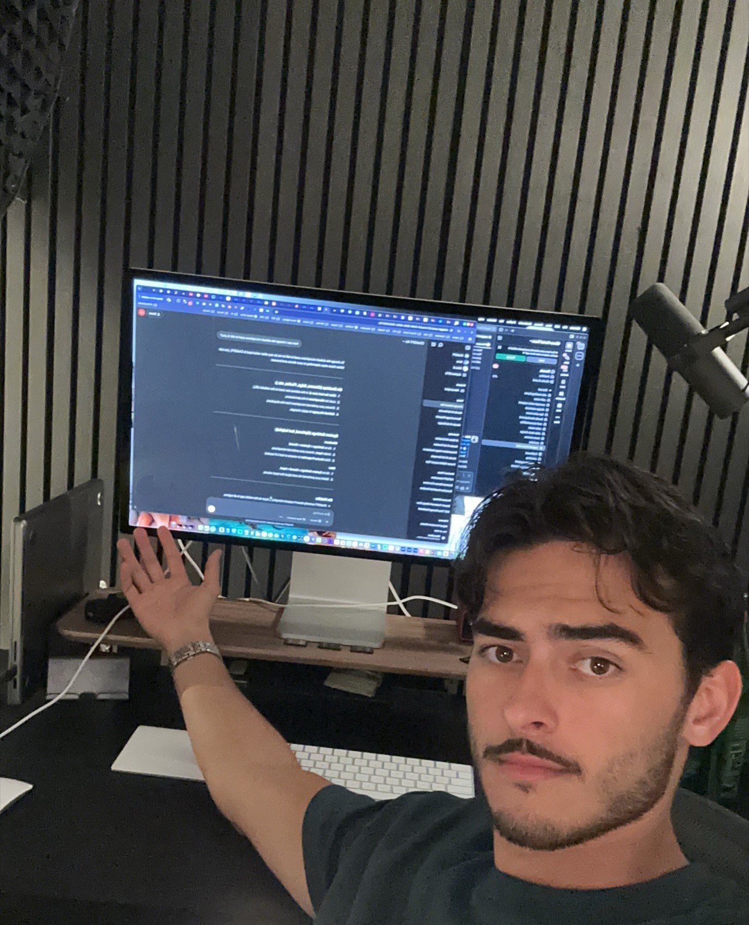 Luke Alexander working on Kendo from his desk