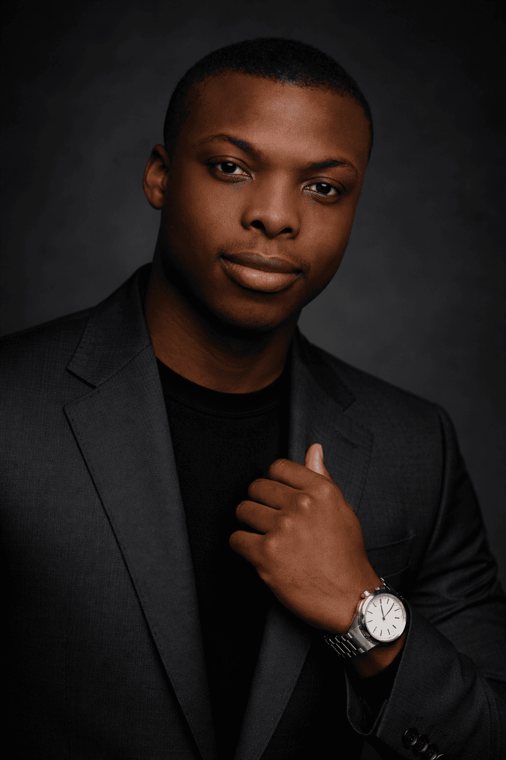 Portrait of portfolio creator – front view