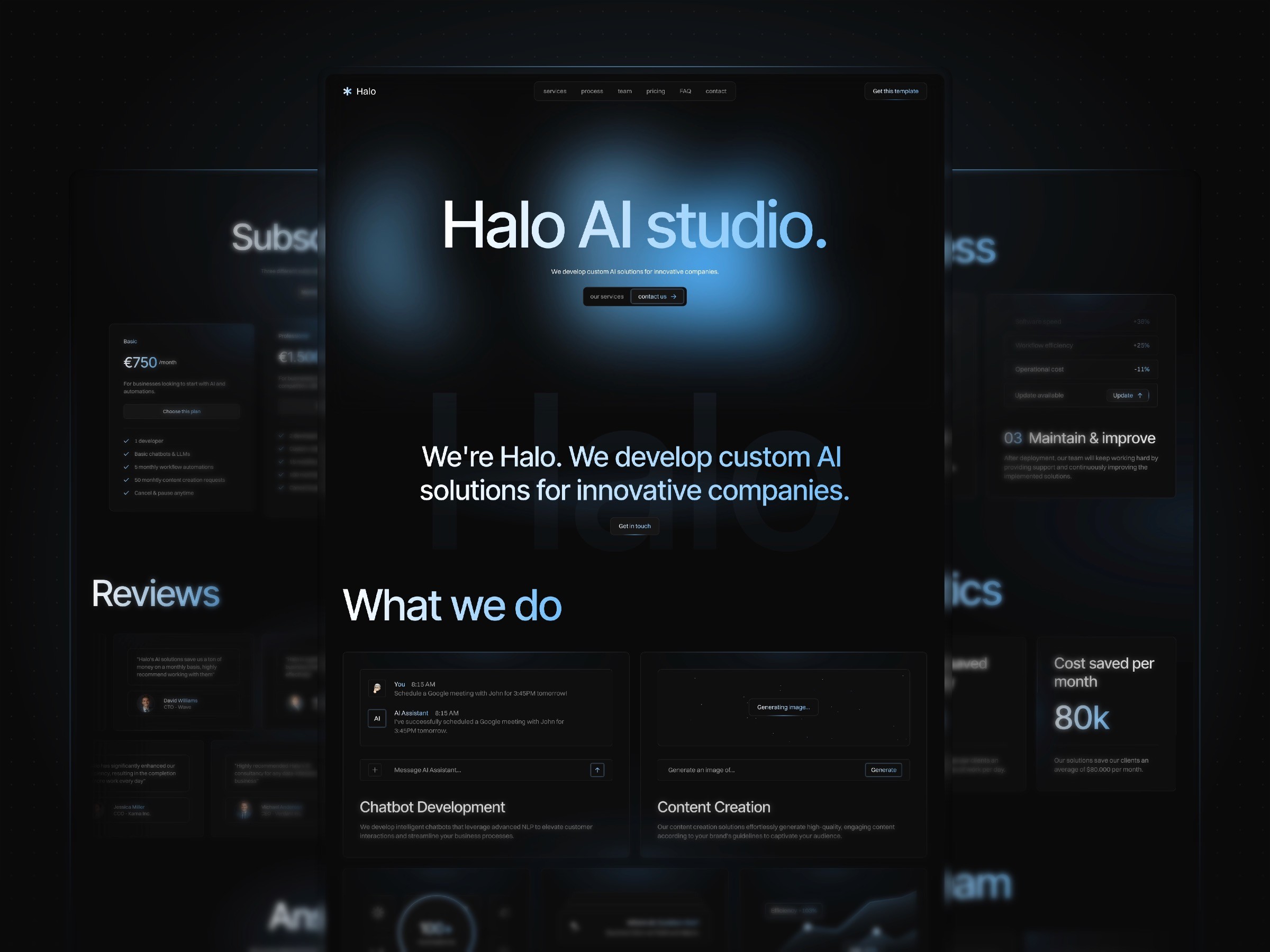 Halo Framer Template