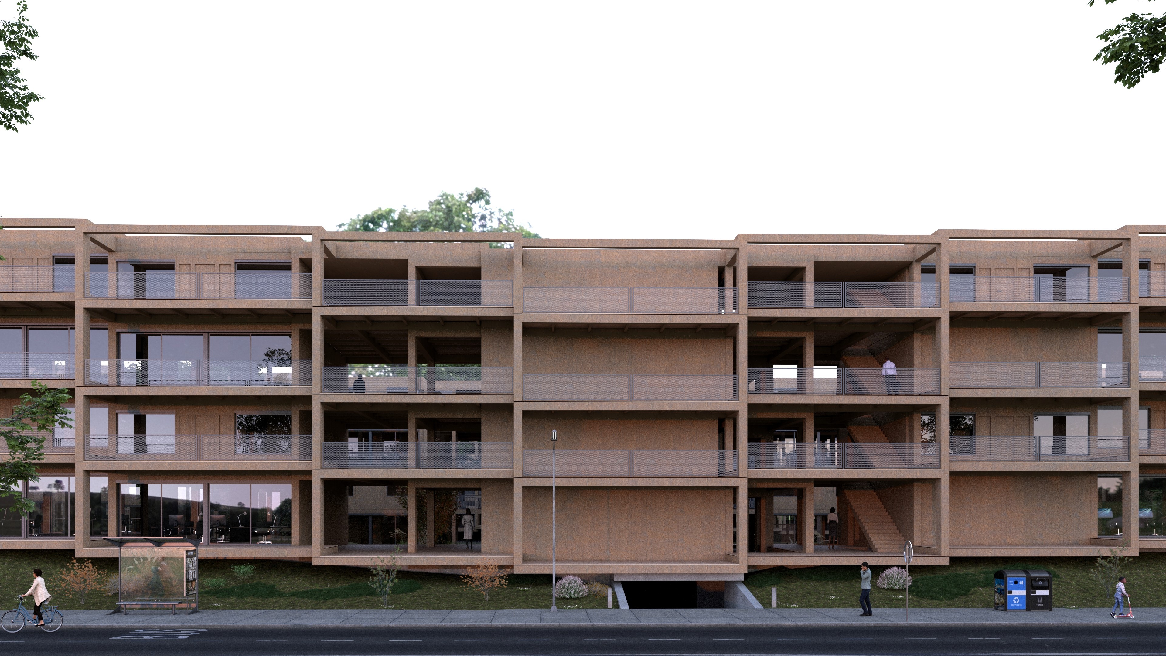 Logement collectif ossature bois