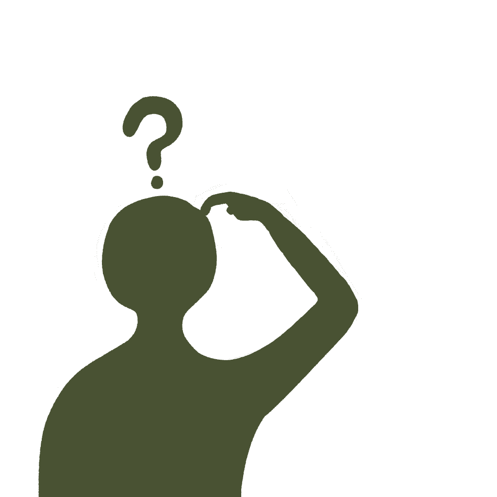 Illustration of a person scratching their head with a question mark.