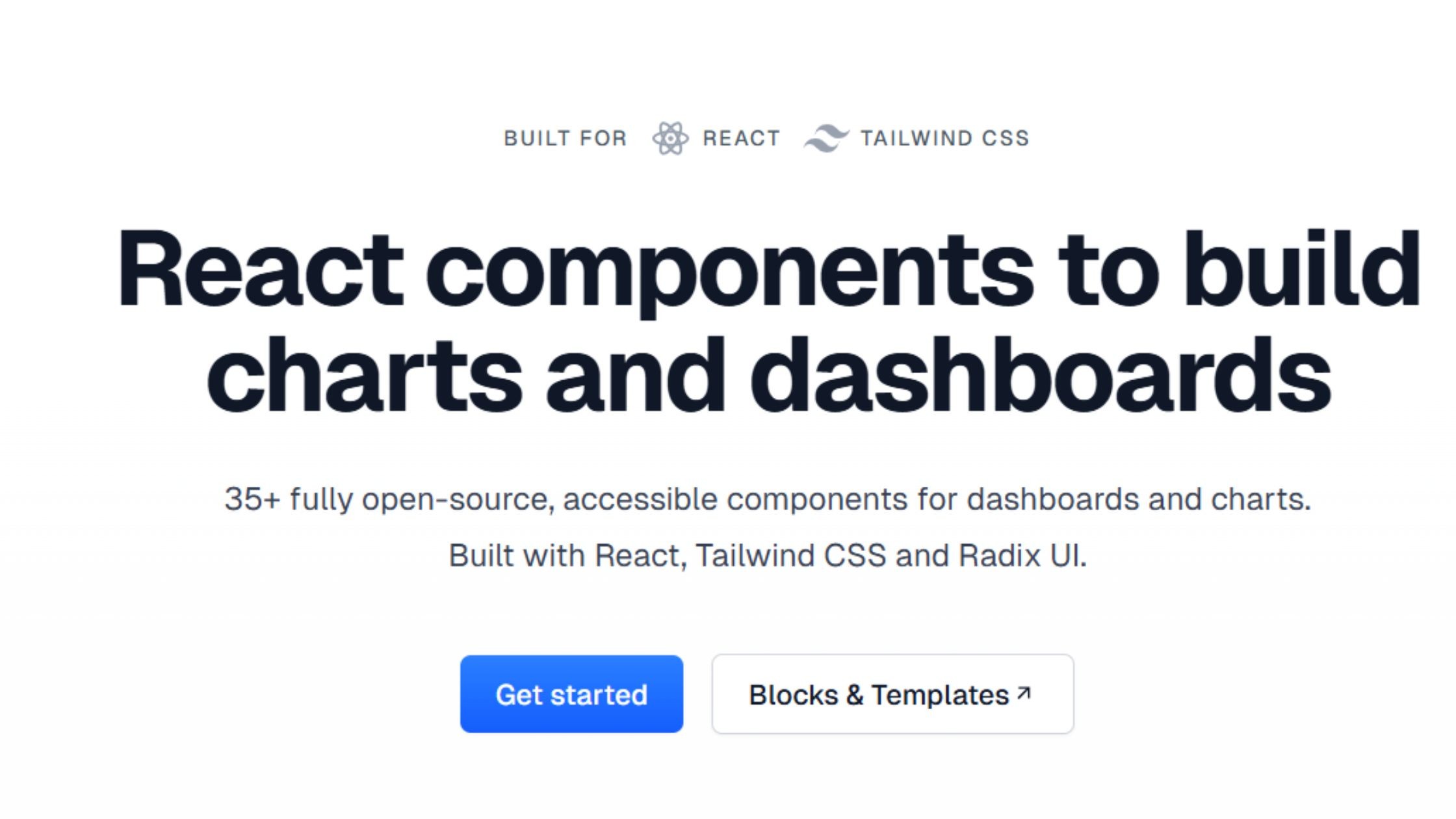 Tremor landing page hero section