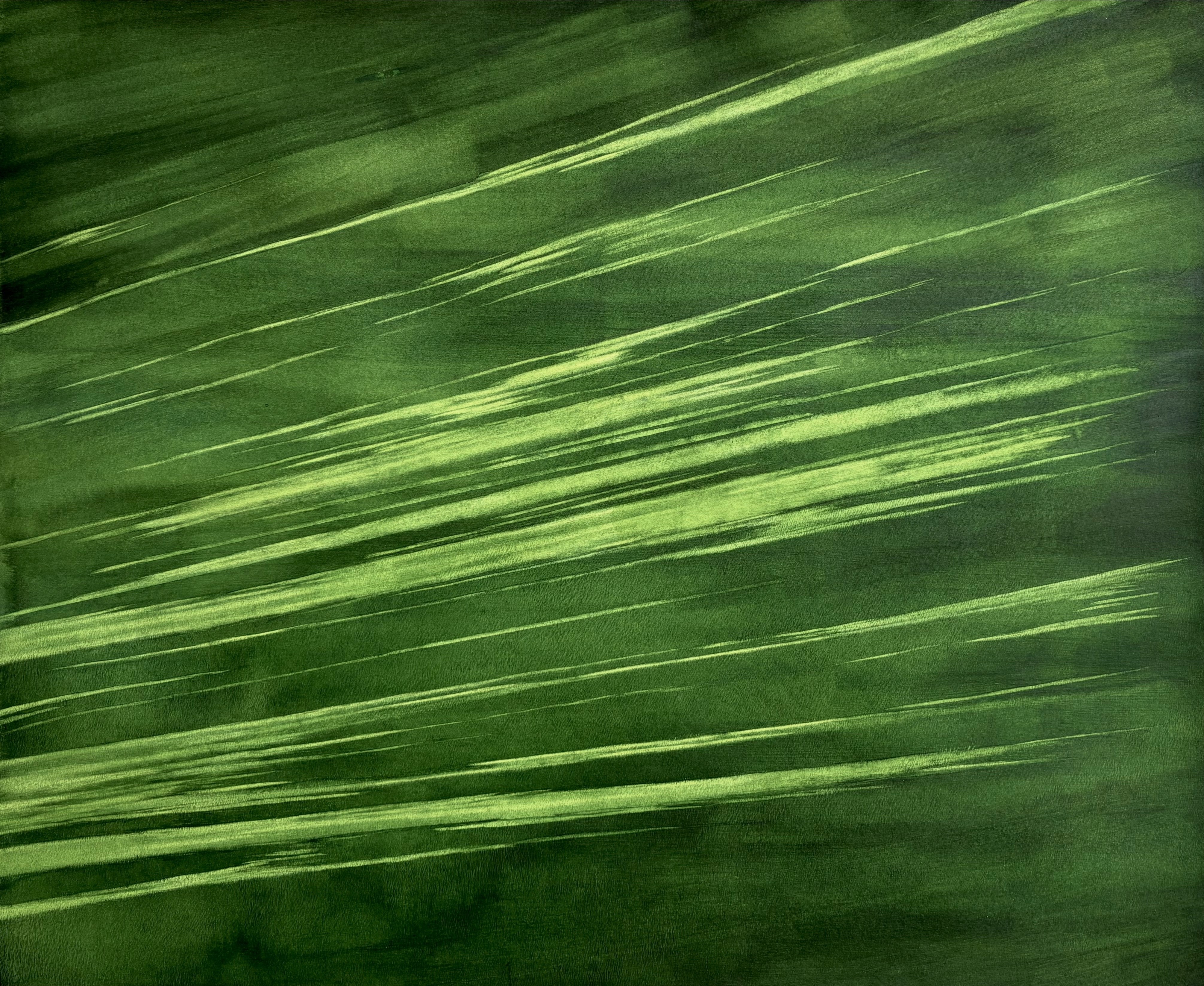 herd of sheep on road painting