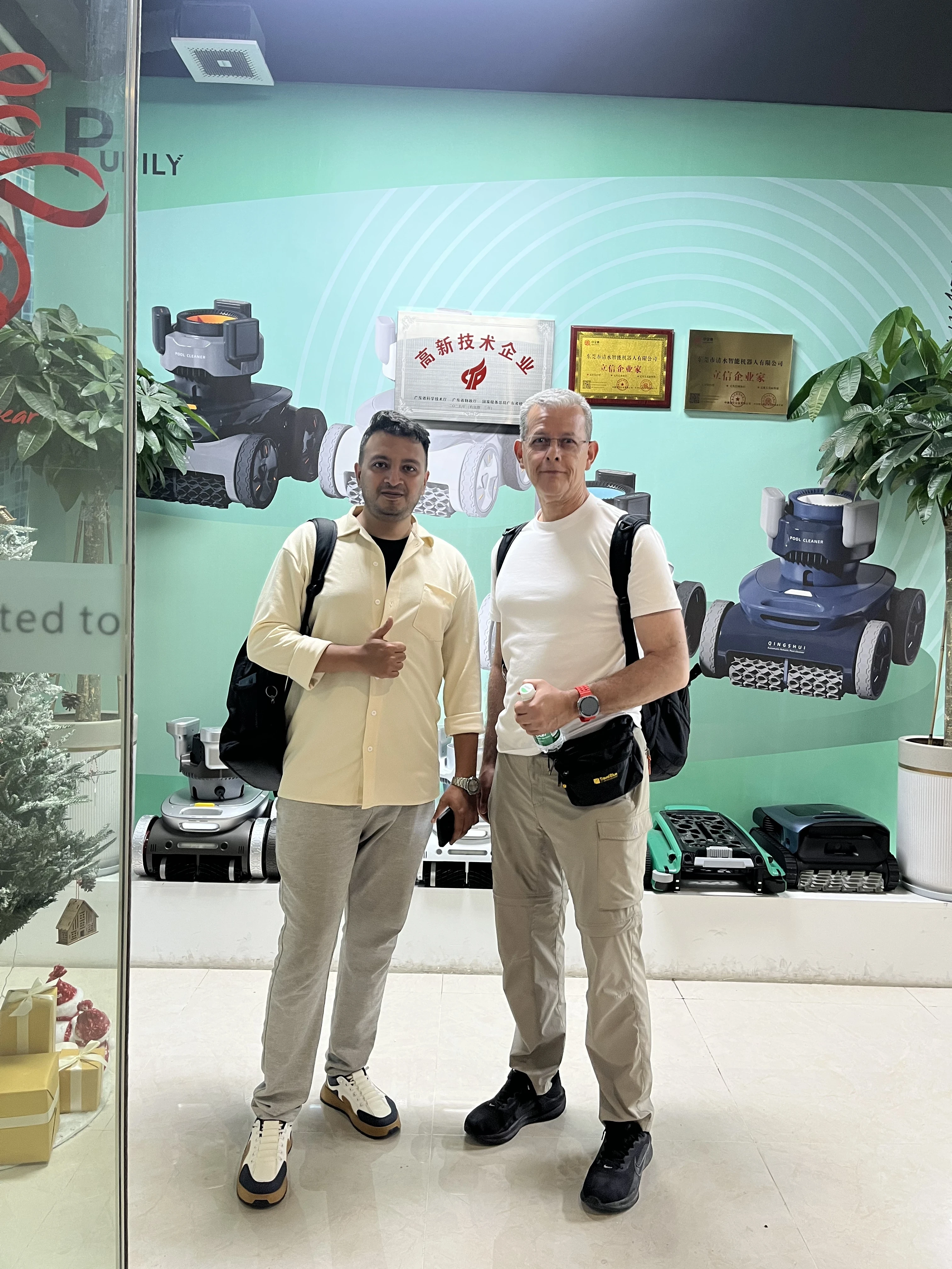 PURILY factory visit for robotic pool cleaner production inspection