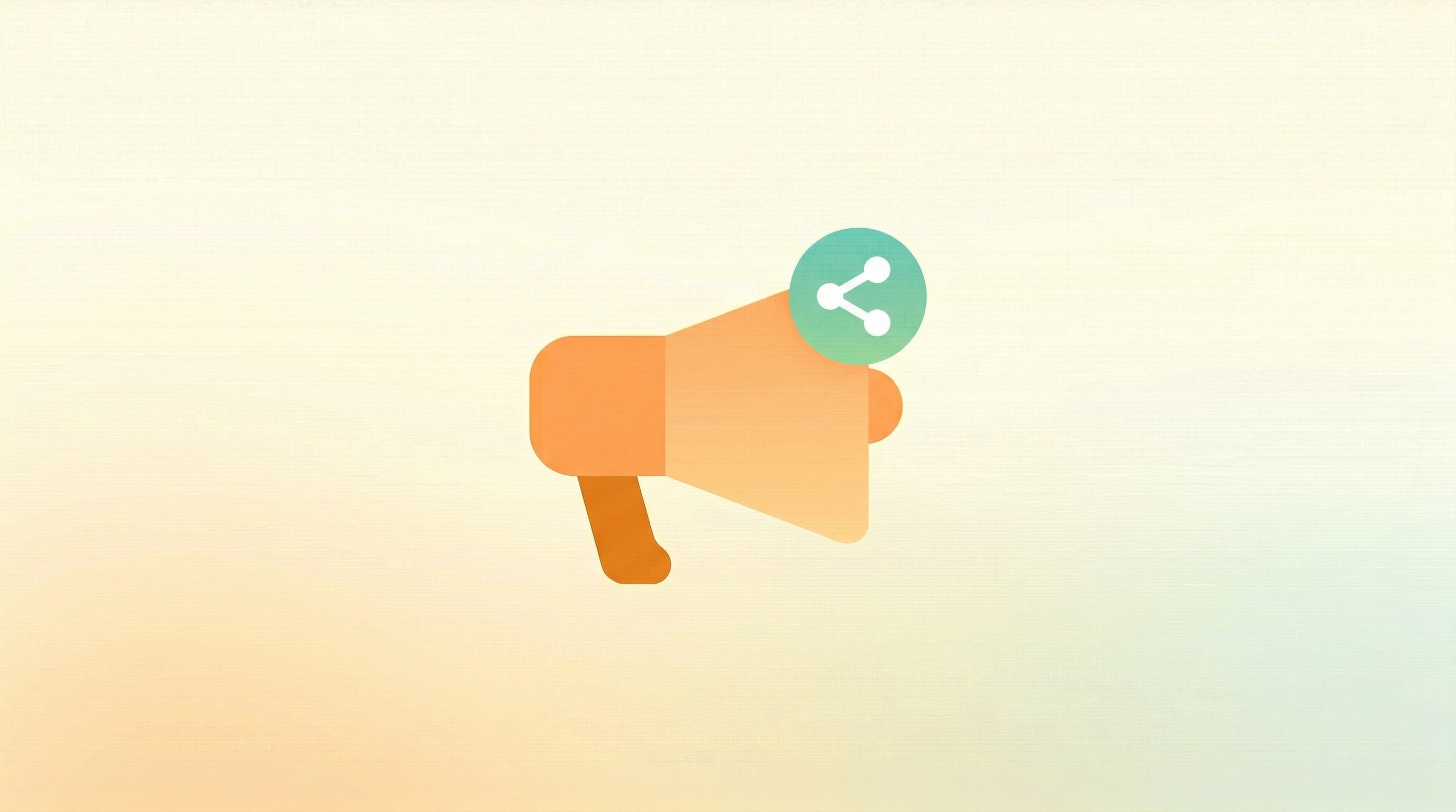 프리랜서 링크드인 콘텐츠 전략을 상징하는 공유 배지가 붙은 메가폰 일러스트, 프로필 최적화부터 콘텐츠 캘린더까지 인바운드 문의를 만드는 단계별 플랜 가이드.