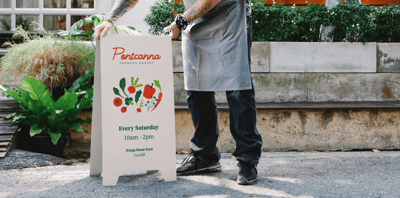 Pontcanna Market outdoor aign
