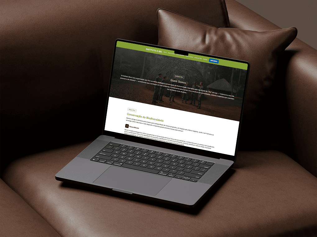 Instituto Oka — Captura do site