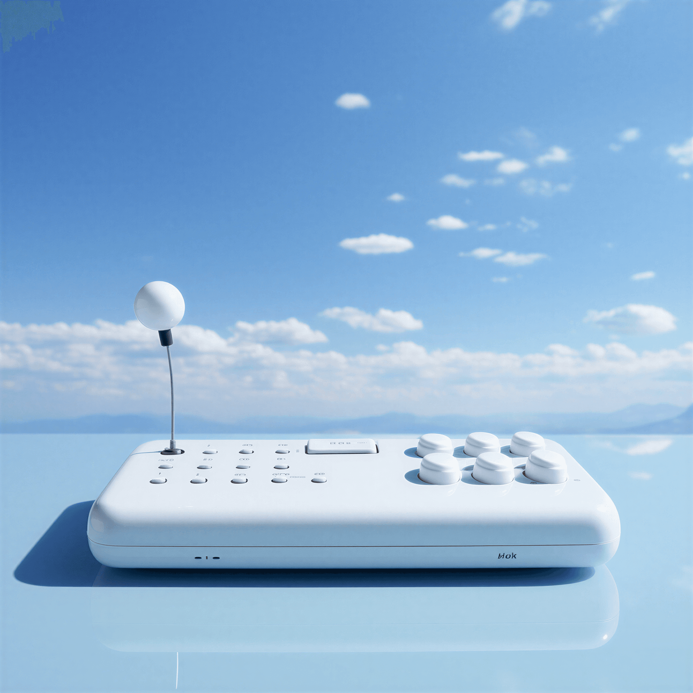 tech device with cloud background 