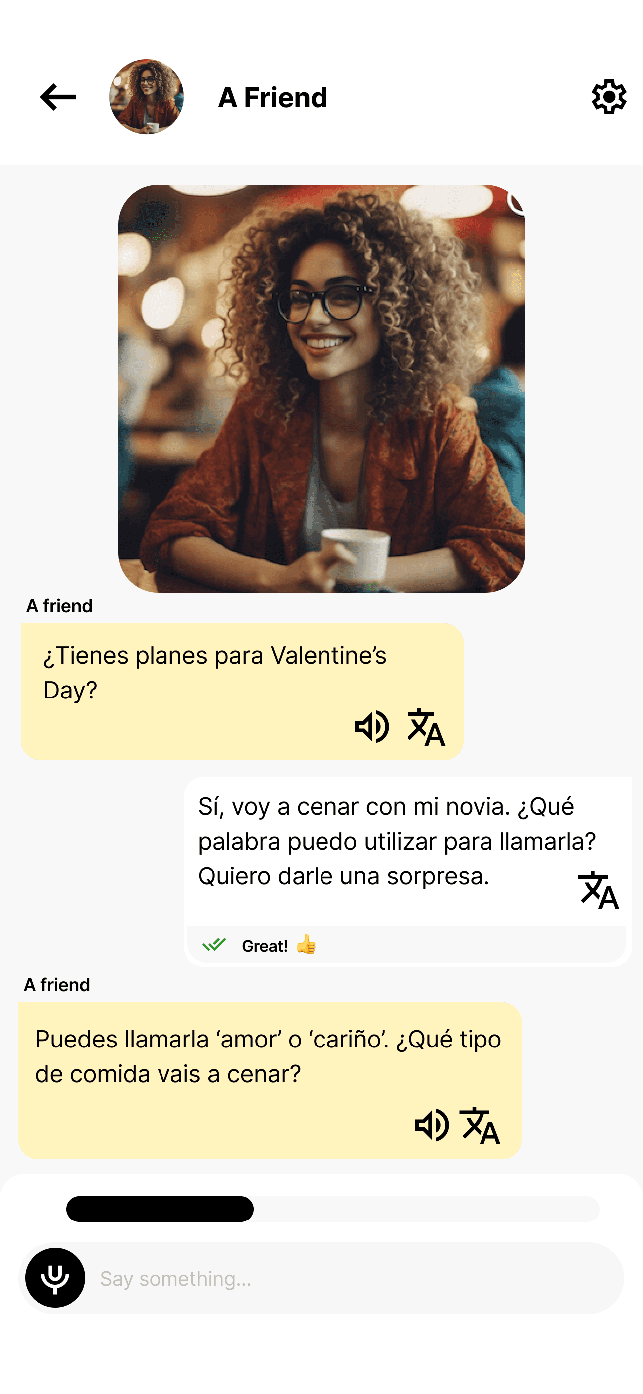 An example of univerbal in action
