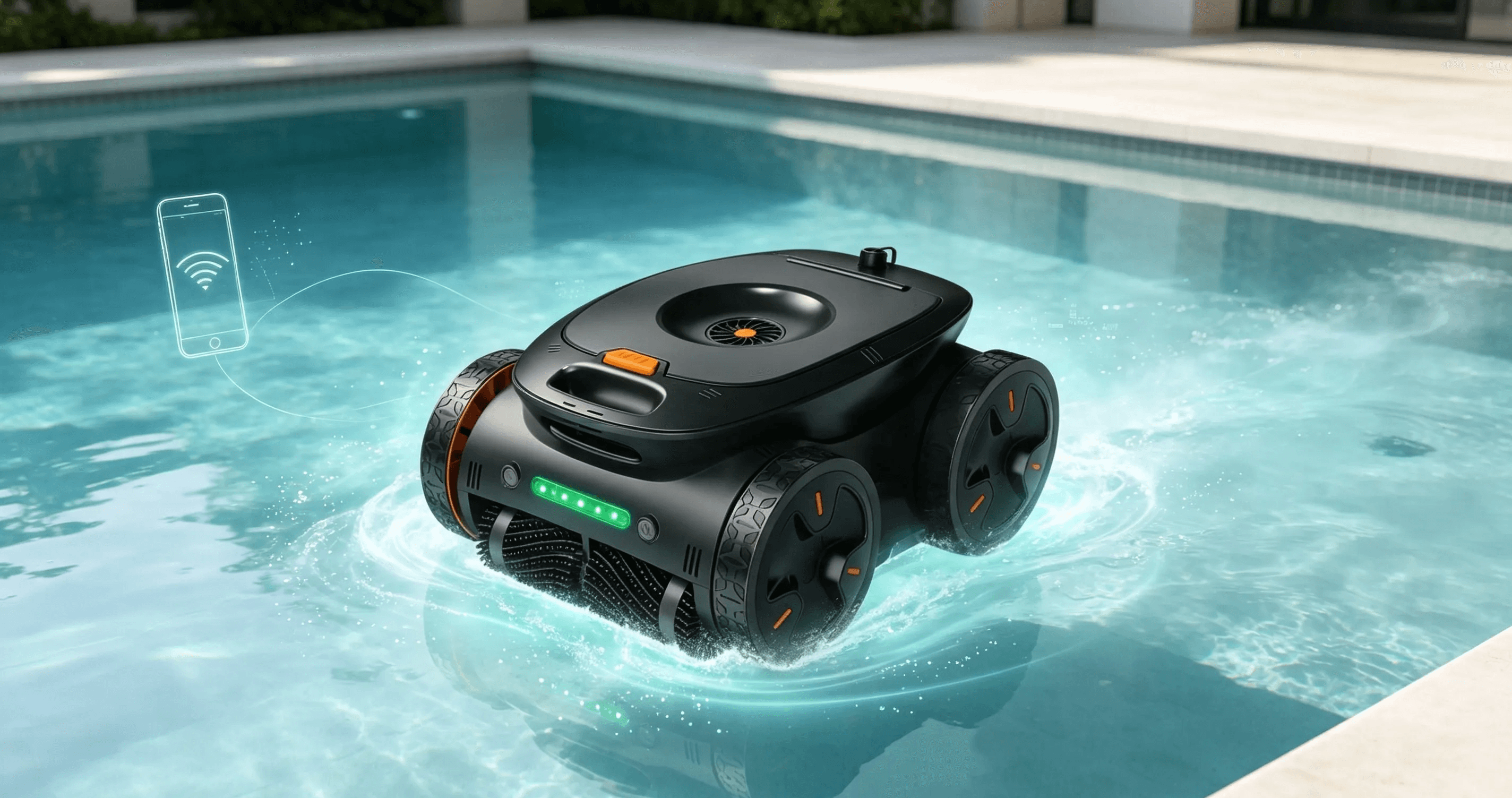 Purily Hydro robotic pool cleaner with integrated smart cleaning technology