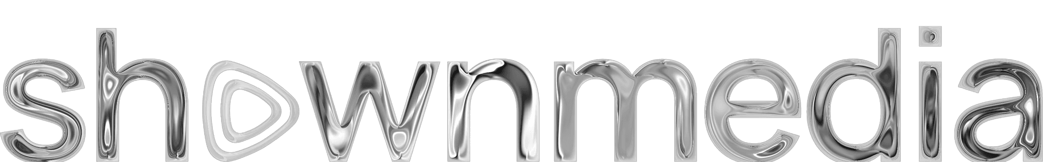 Shown Media logo with chrome texture
