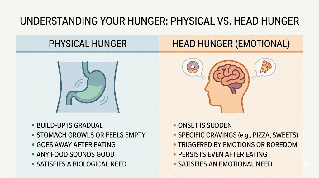 Physical hunger versus head hunger on tirzepatide explained