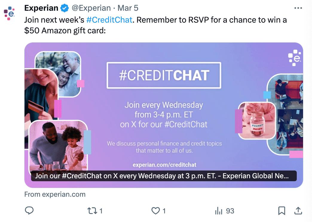 Marketing Spotlight Experian social media content