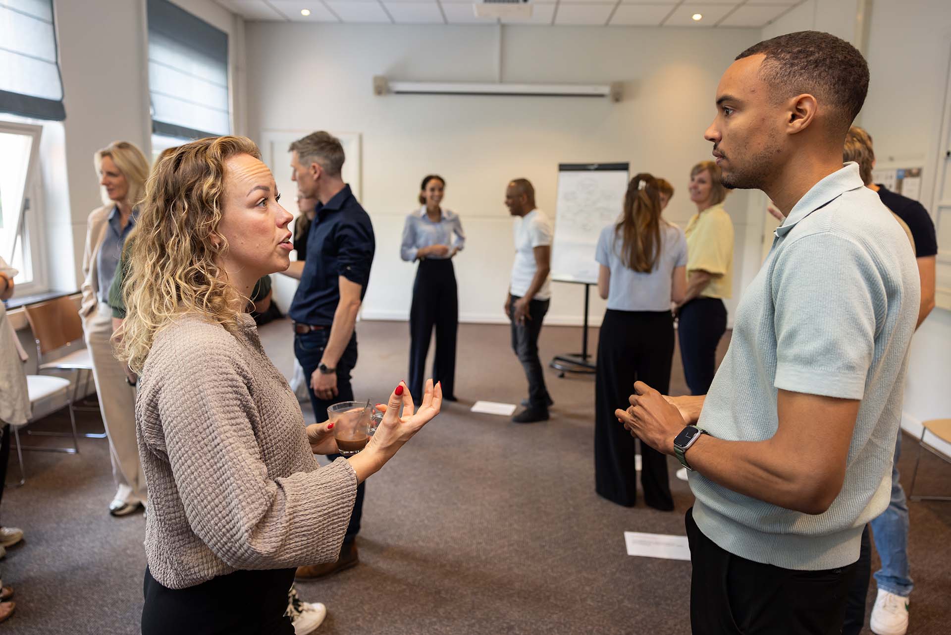 Deelnemers in gesprek