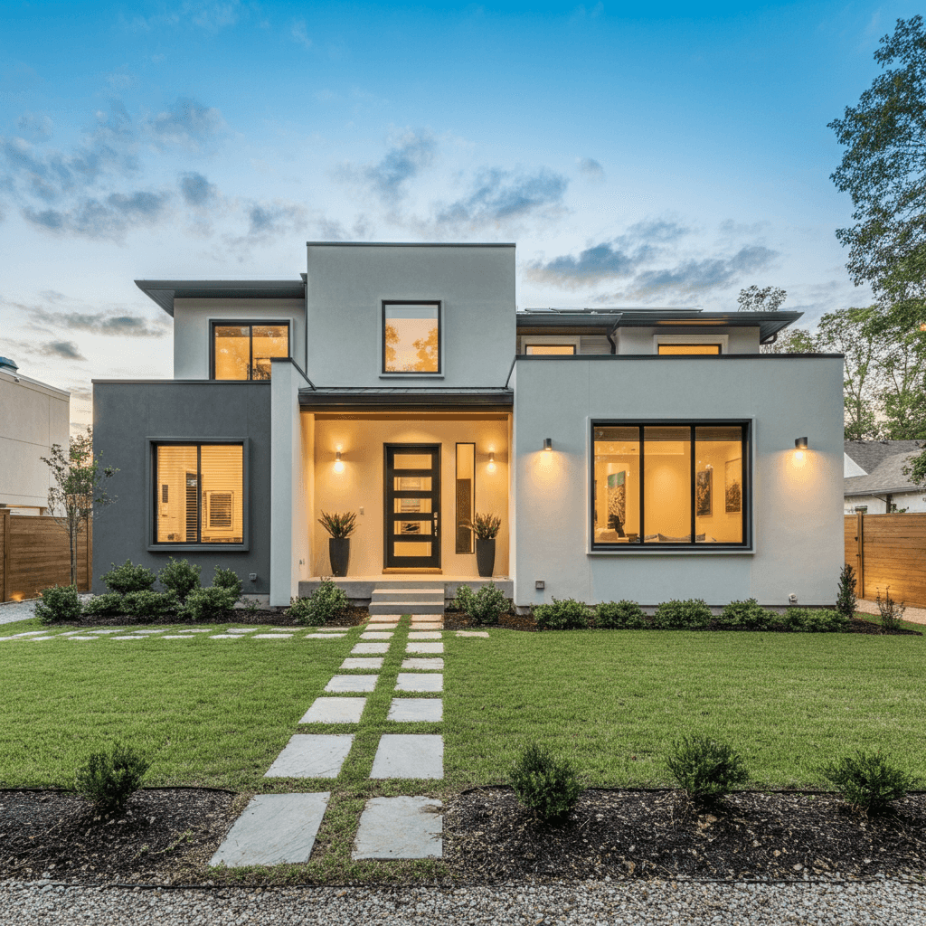 exterior modern home clean lines