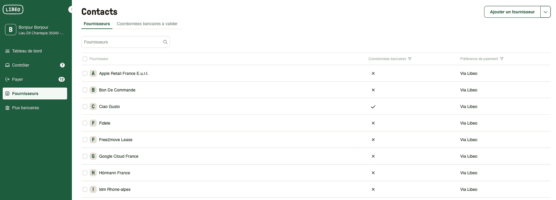 Comment faire une fiche fournisseur