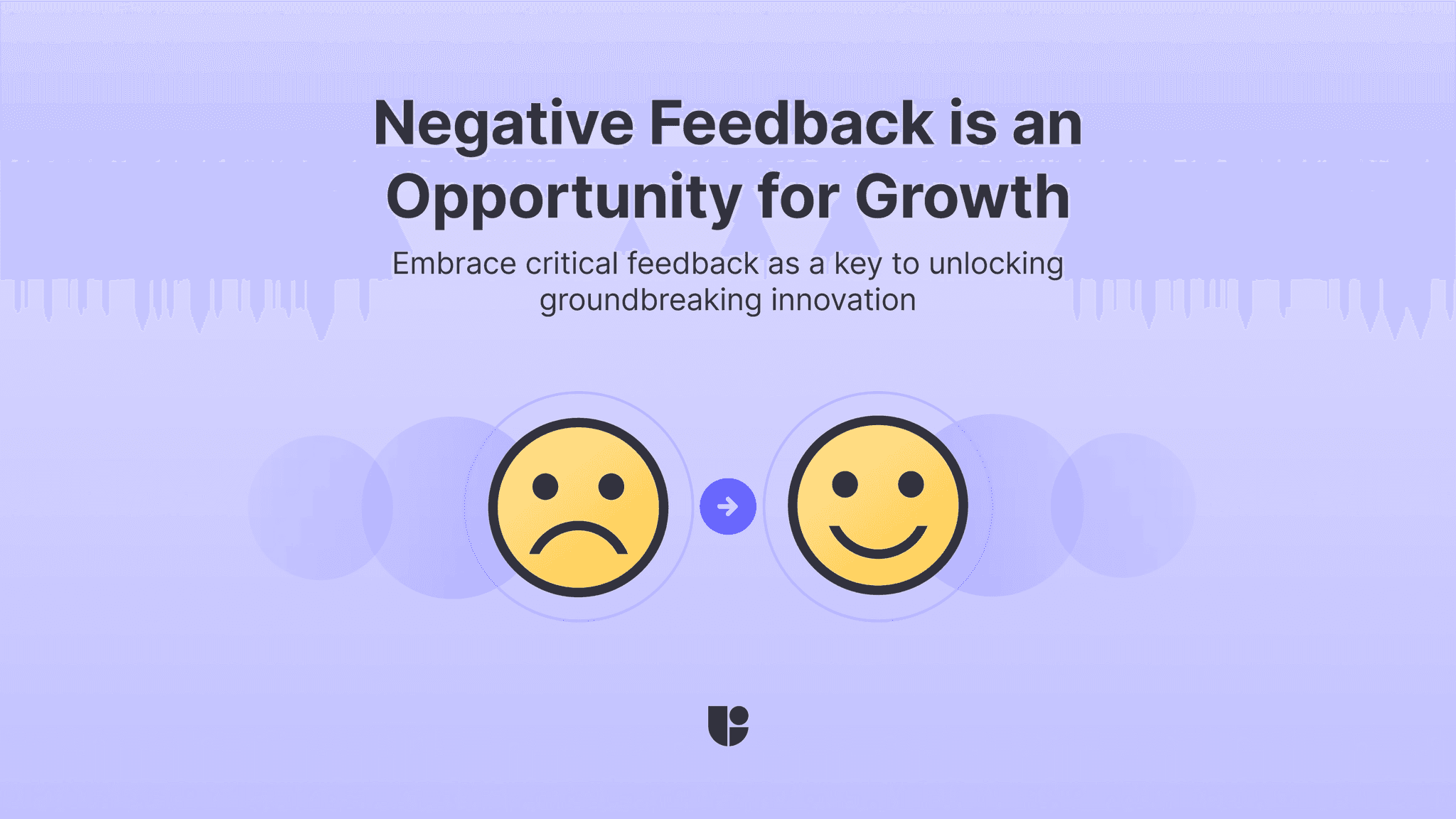 showing the transition of a sad face to happy face, representing how our responses to negative feedback from user testing, lead to improvements in performance and experiences