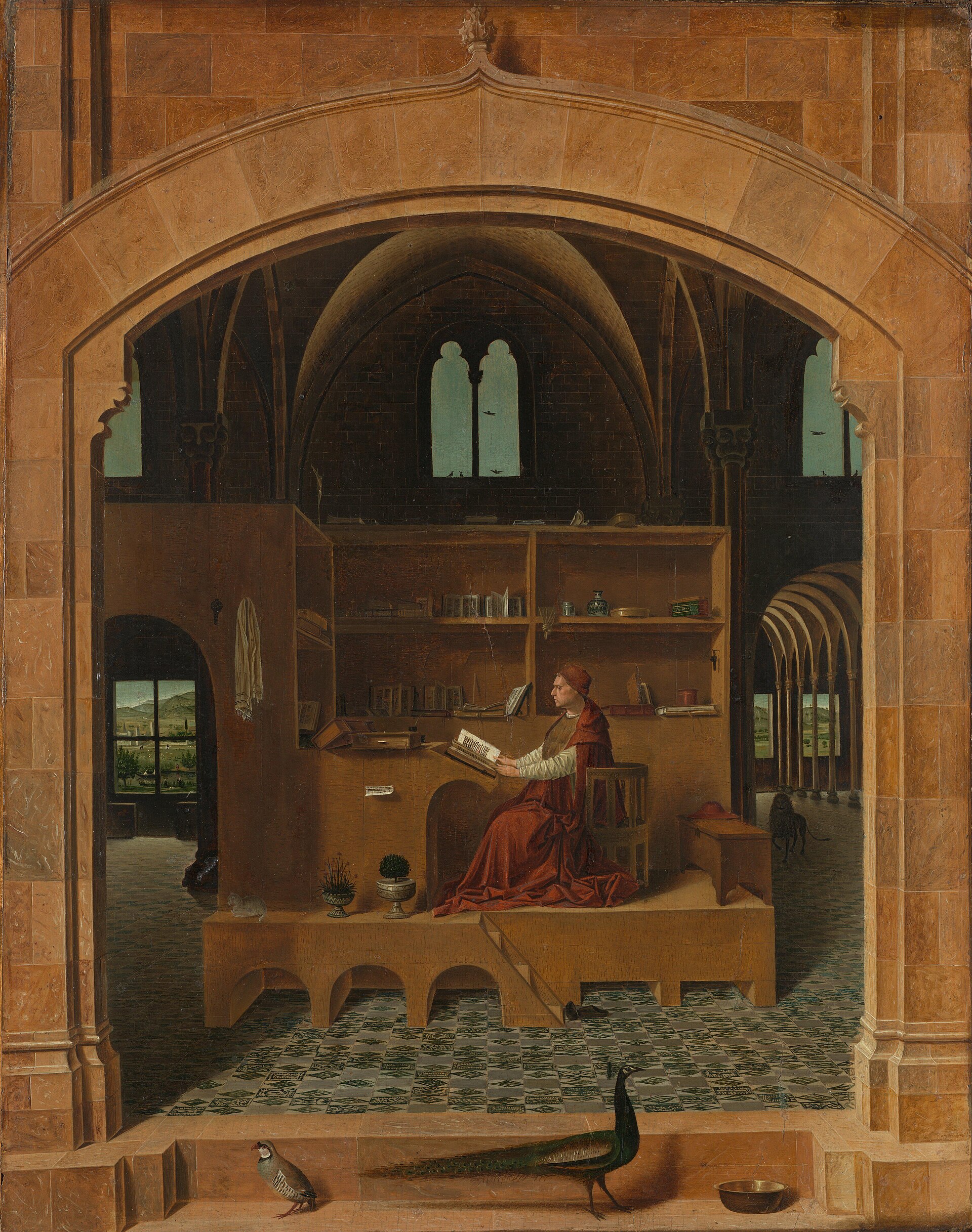 Antonello da Messina - St Jerome in his study