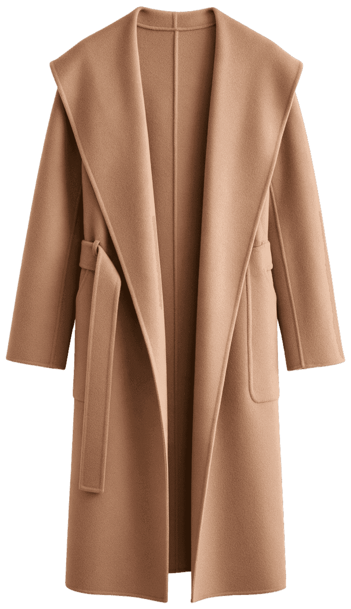 Double-face wrap coat