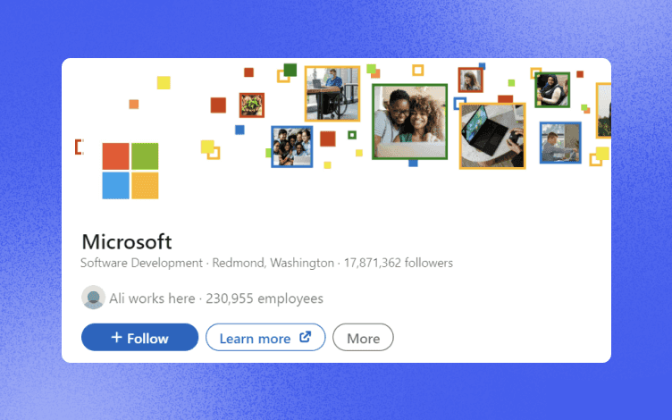 Microsoft LinkedIn Banner
