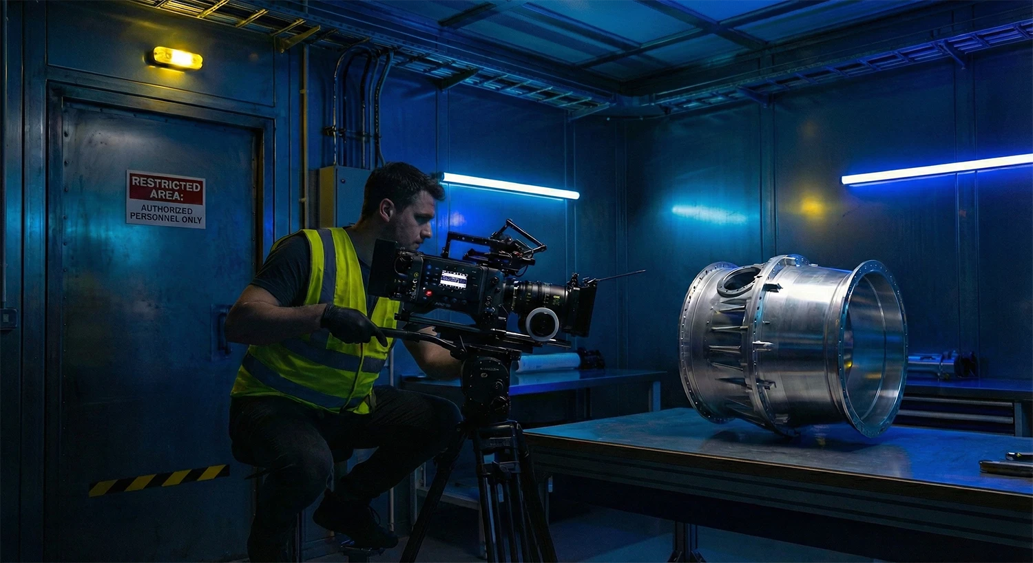 video producer films equipment used by defense contractor in Littleton Colorado