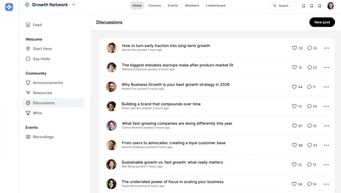 circle growth page