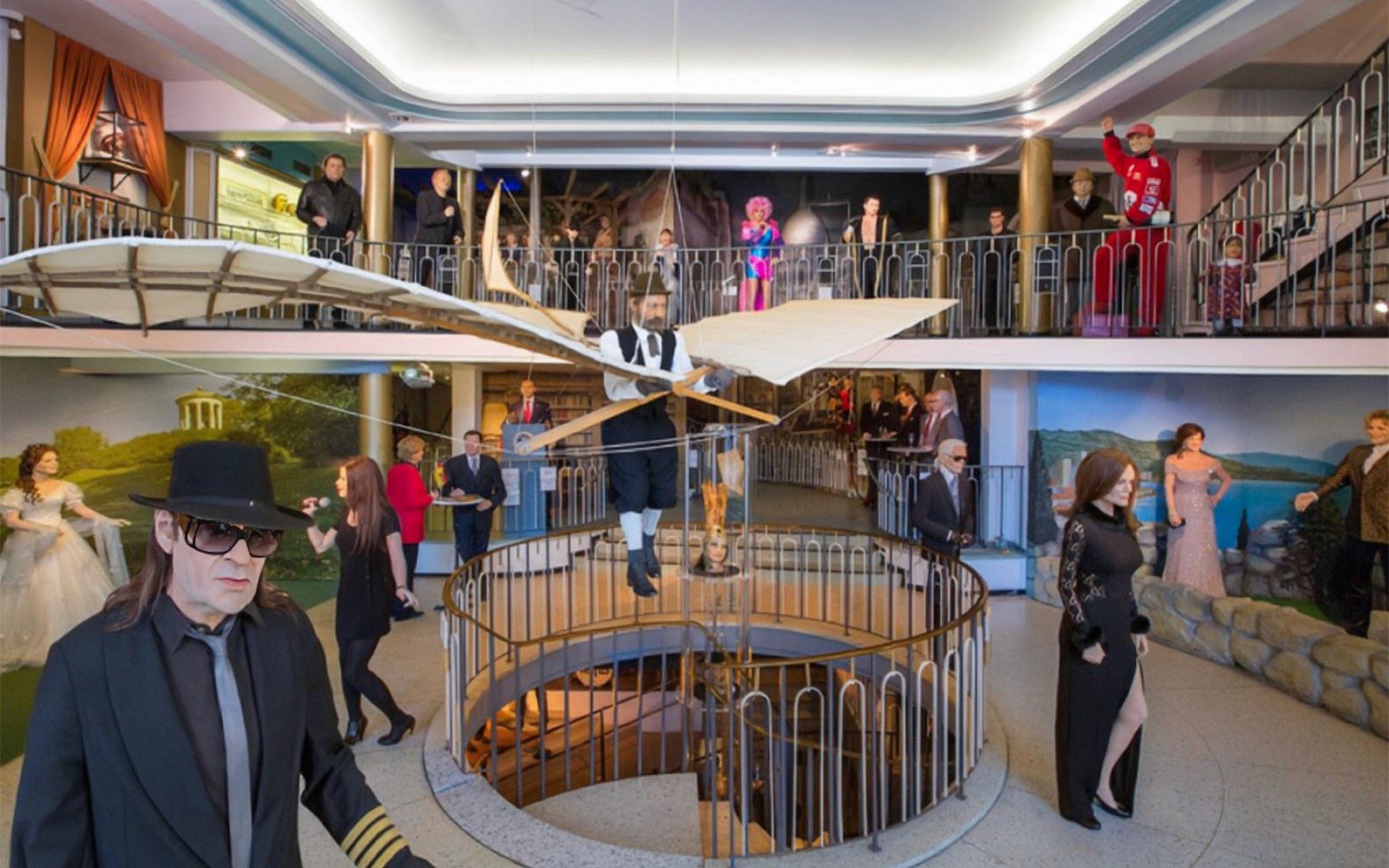 Wachsfiguren in einem Hamburger Museum, die historische und kulturelle Ikonen präsentieren, sind Teil des Hamburg City Pass.