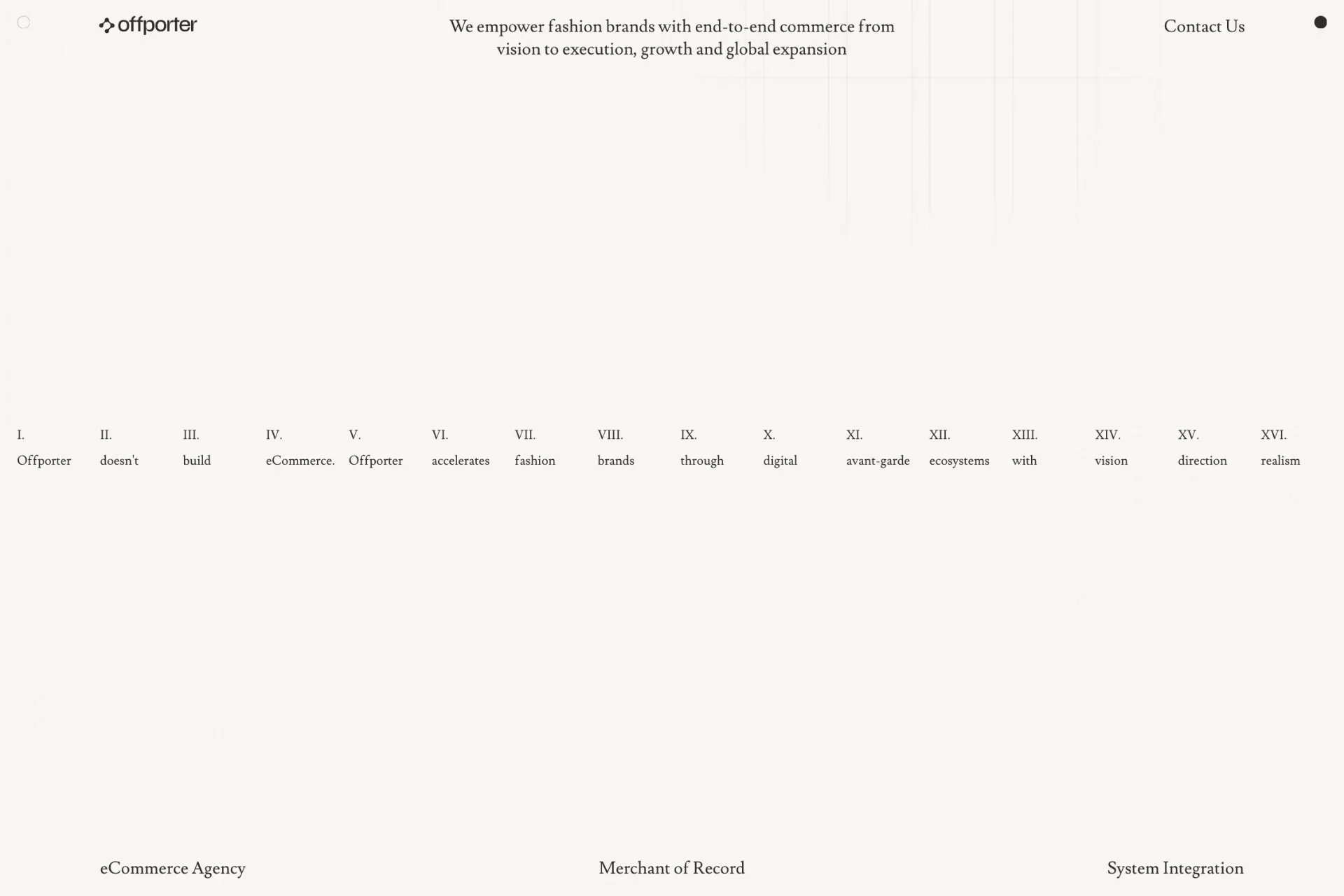 Screenshot of Offporter website