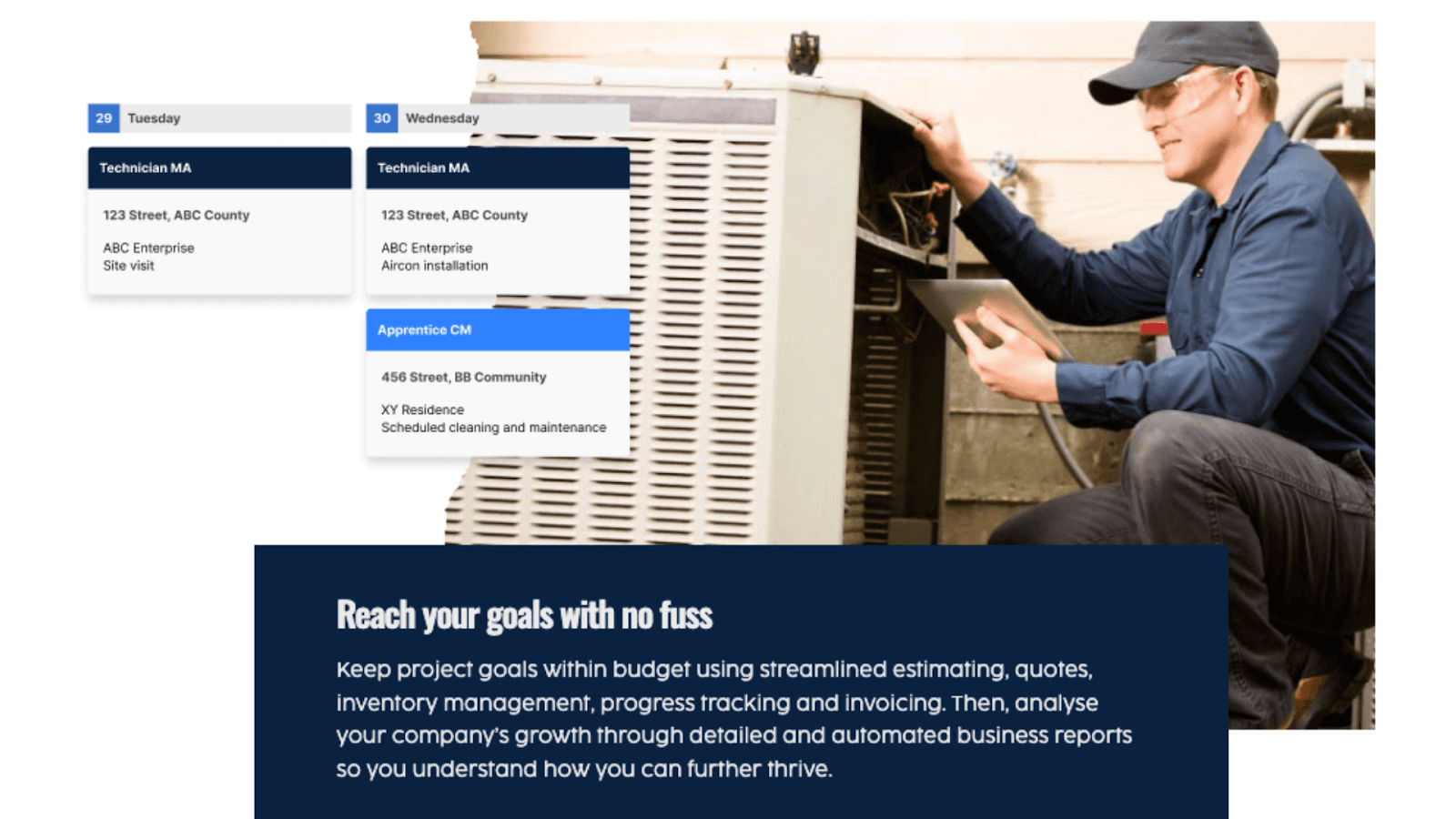 Simpro supports HVAC business
