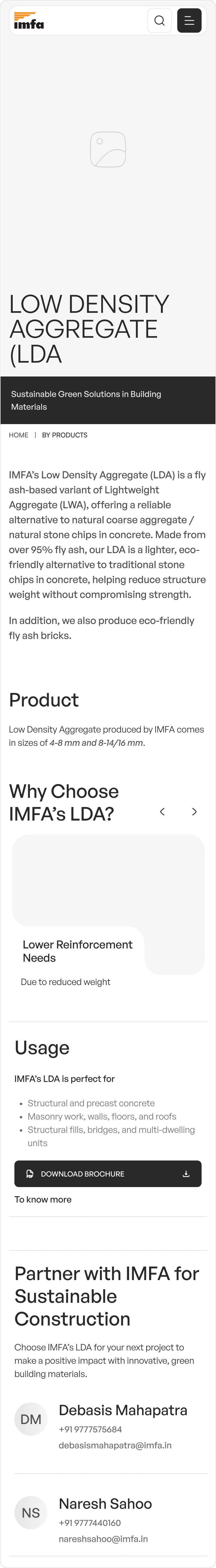 IMfA LDA page wireframe