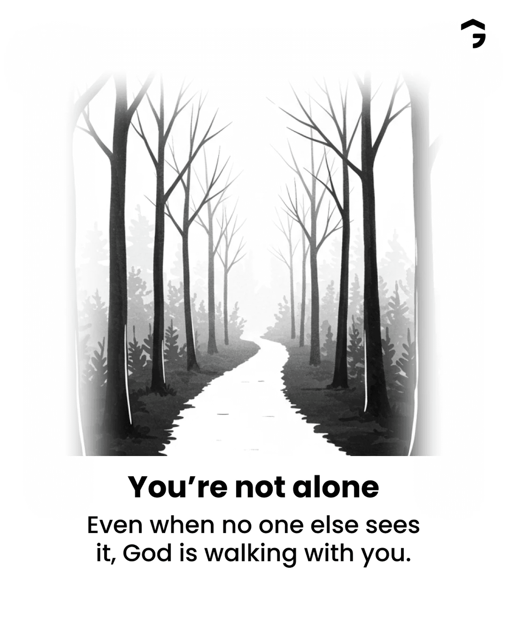 Quiet forest path symbolizing divine presence