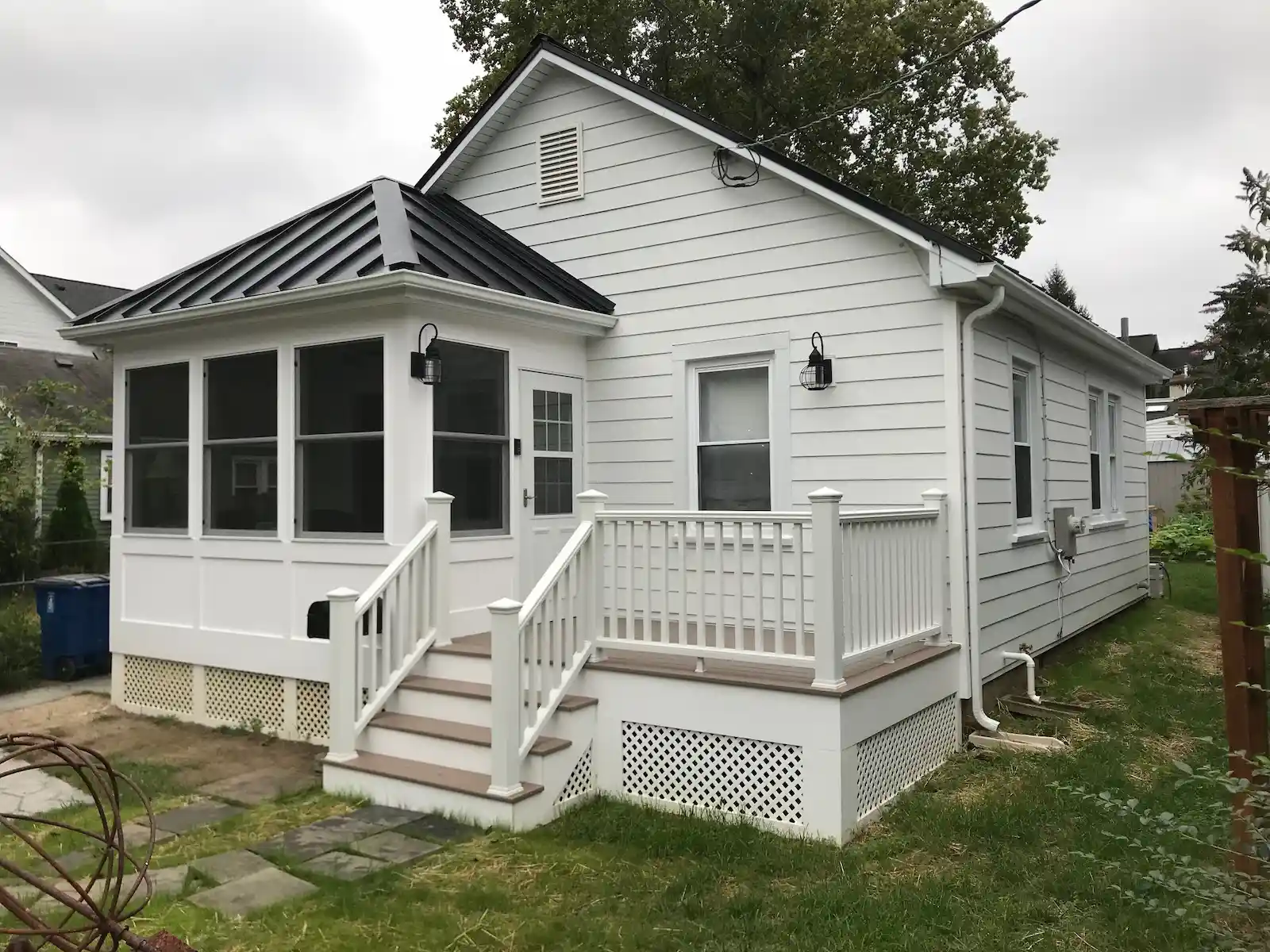 back elevation and custom deck build