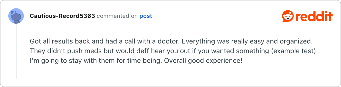Post on Reddit