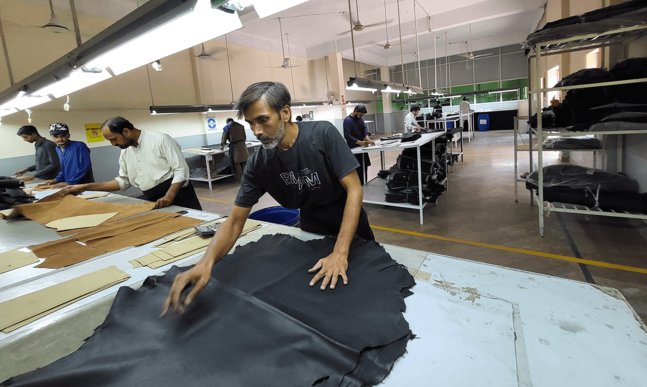 Inside of Pakistani garments factory for Sughran Trading