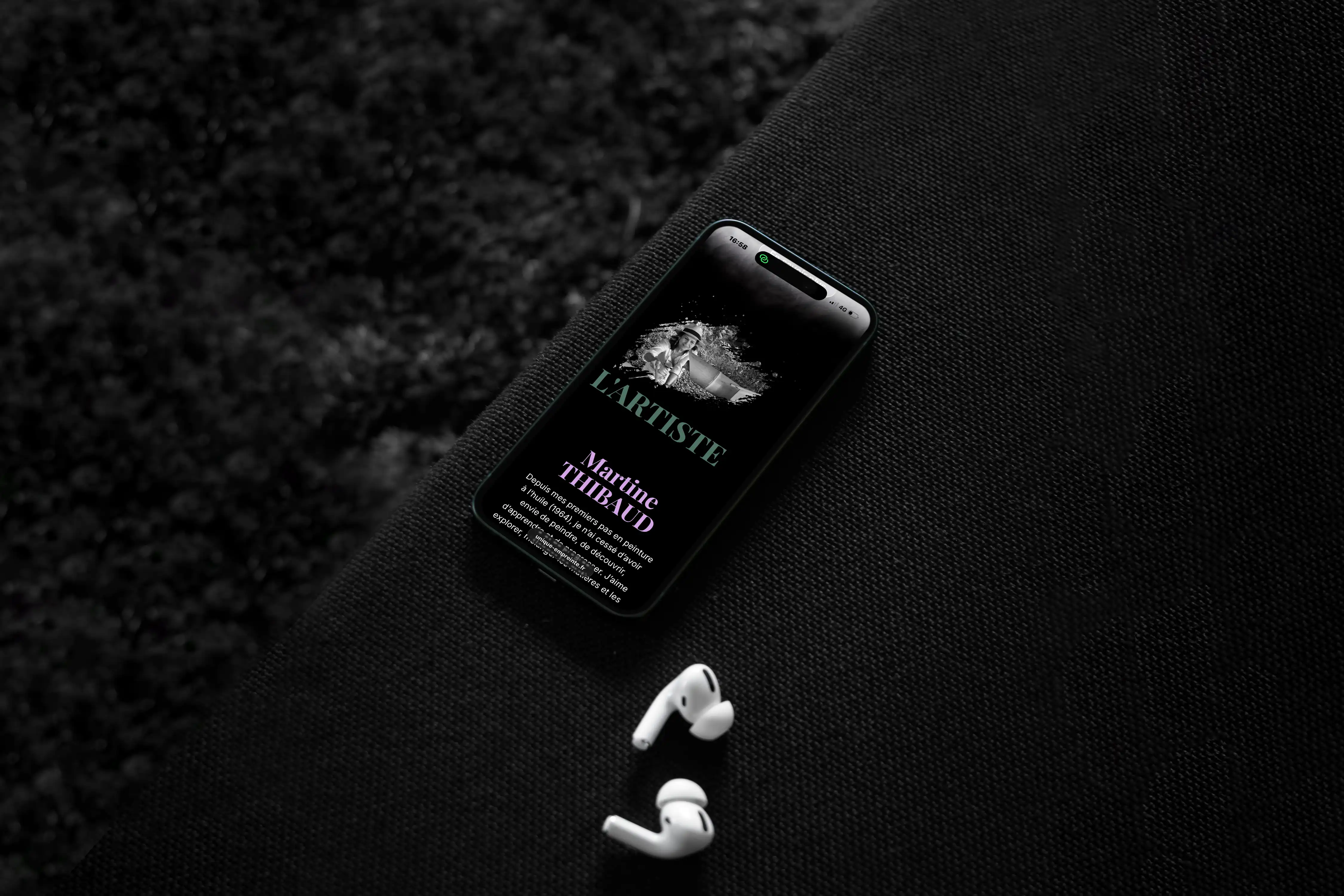 mockup de la page d'accueil