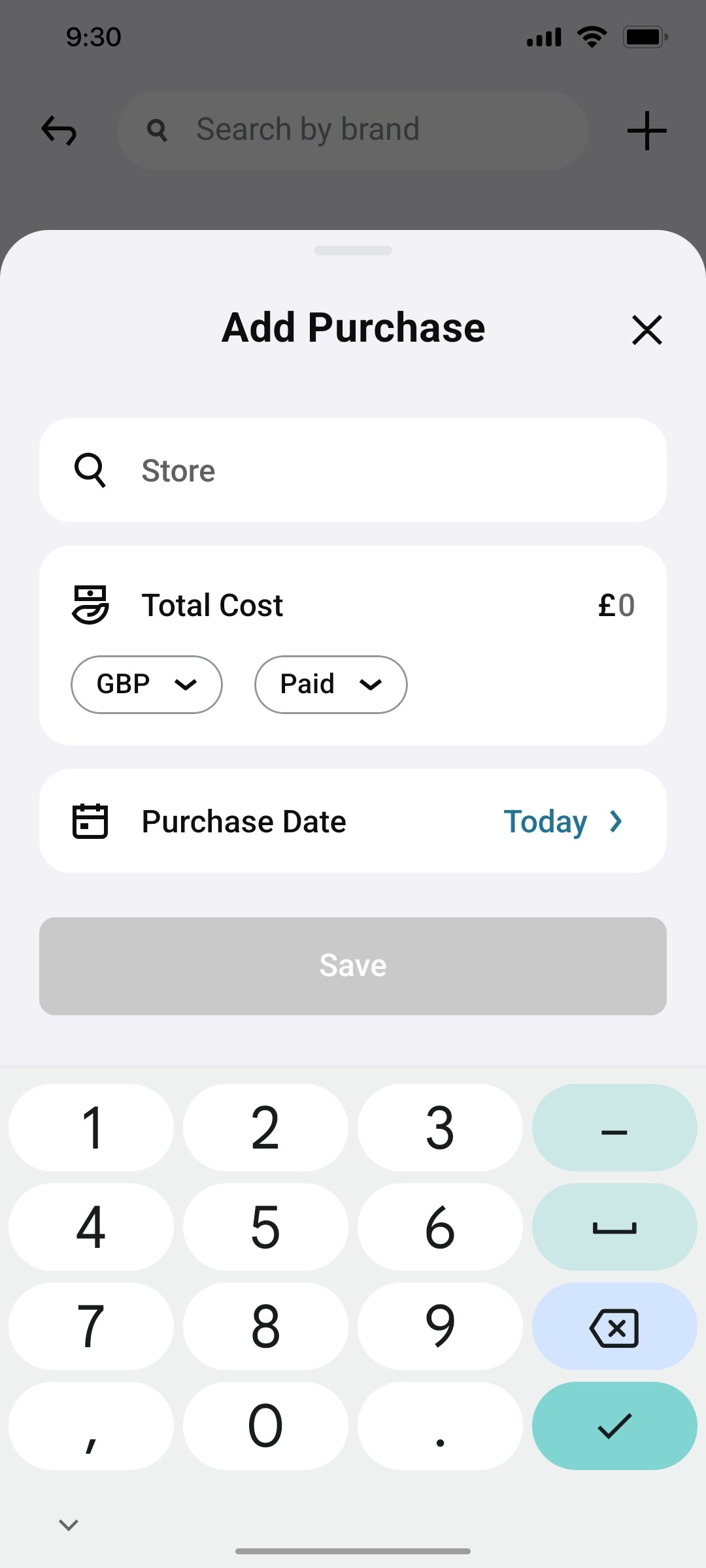Klarna Add Purchase Page Screen